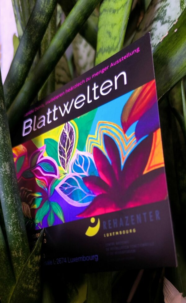 Photo de l'invitation à l'exposition de Santhi DENOIS au sein du rehazenter